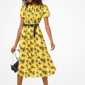 Michael Kors Womens Botanical Crepe Dress